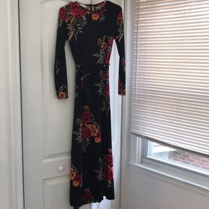Black Floral Maxi Dress